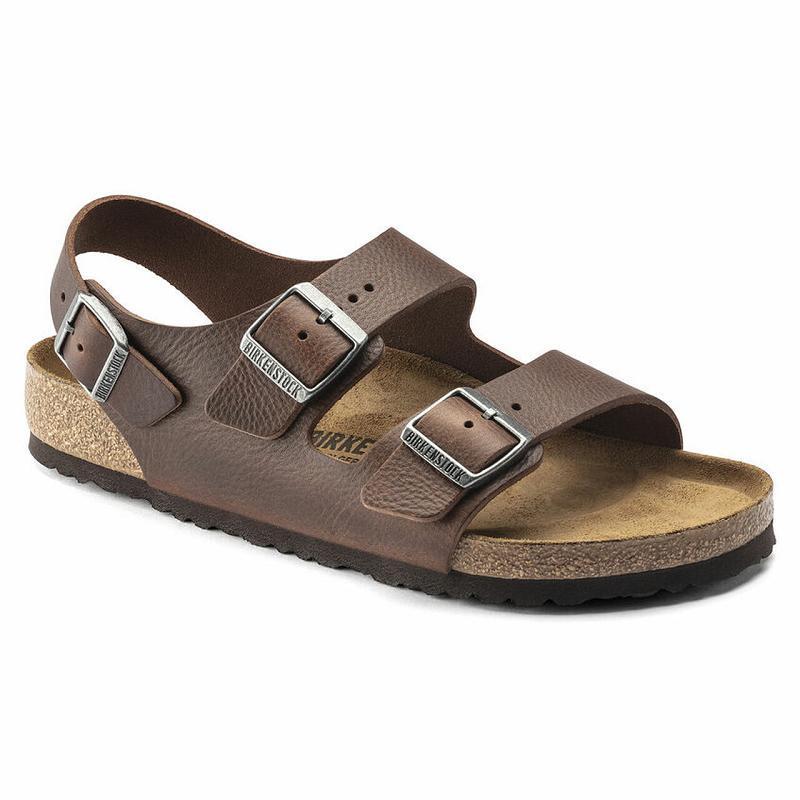 Milano Birkenstock Kozene Panske Hnede | SK 336GSO